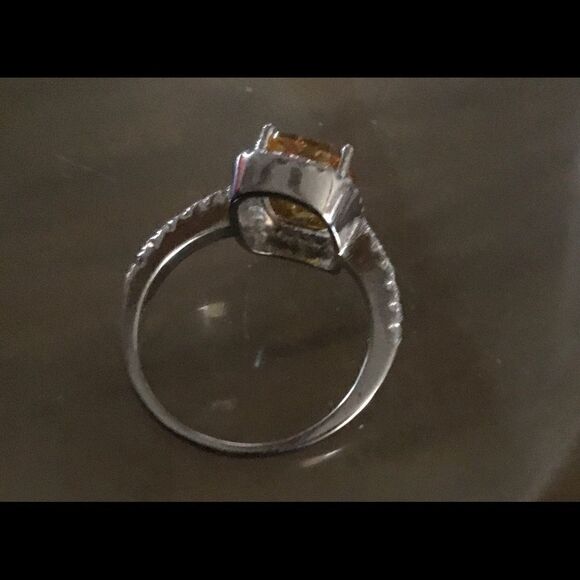 Citrine Princess Halo Ring - Picture 3 of 5